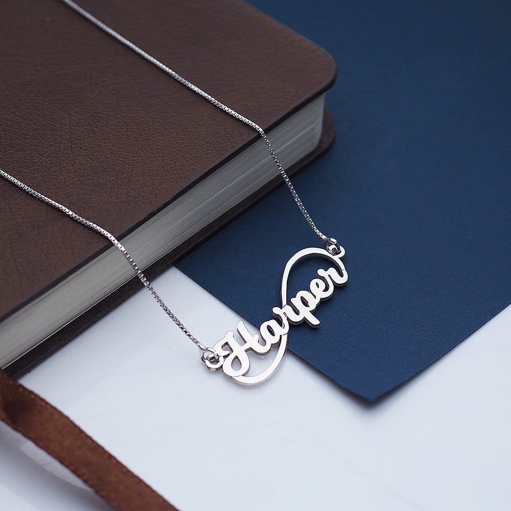 Personalized Infinity Name Necklace with Chain