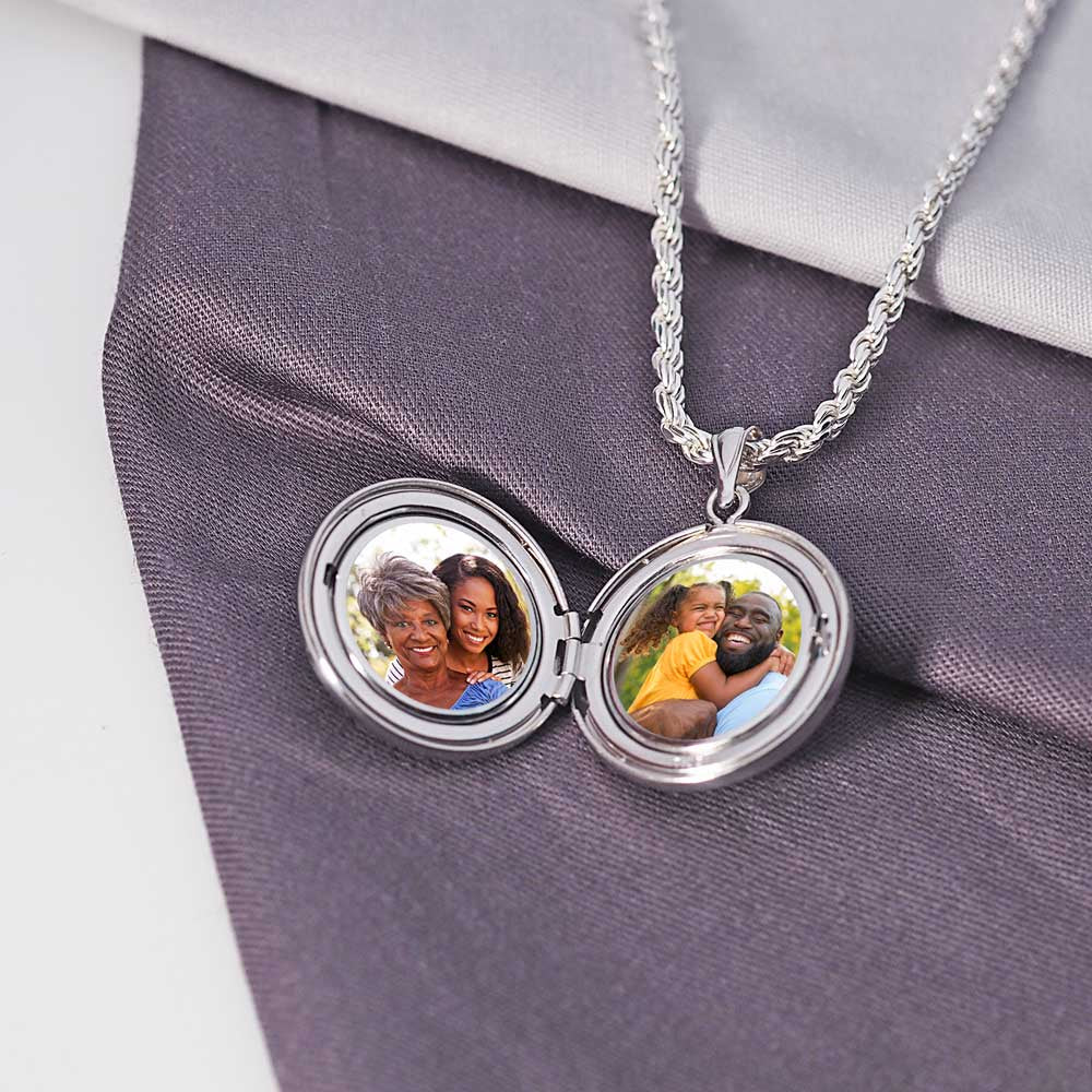 Silver Round Photo Locket
