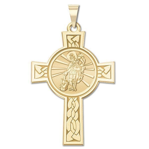 Saint Florian Cross Religious Medal  "EXCLUSIVE"