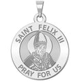 Saint Felix III Round Religious Medal  "EXCLUSIVE"