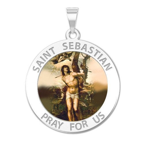 Saint Sebastian Religious Medal "Color EXCLUSIVE"