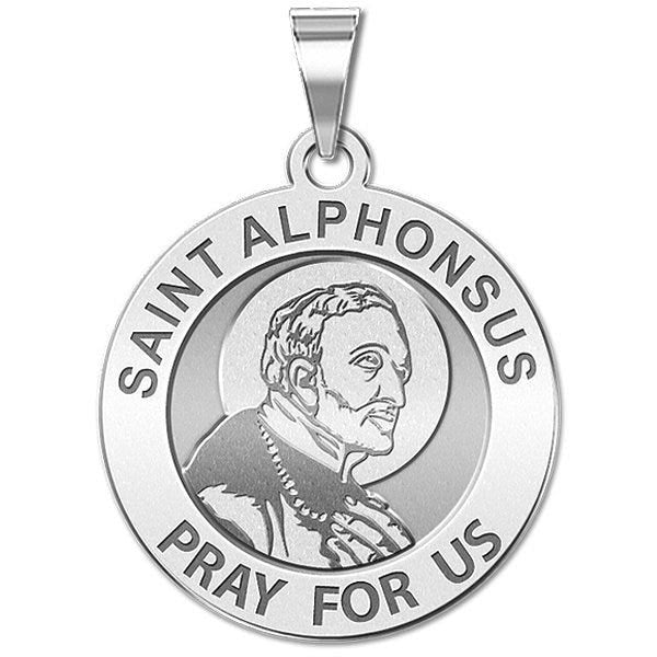 Saint Alphonsus Maria de'Liguori Round Religious Medal
