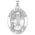 Pope Francis Religious Medal Oval Laser Engraved "EXCLUSIVE"