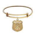 Police Mom Personalized Police Badge with Officer's Name & Number Expandable Bracelet