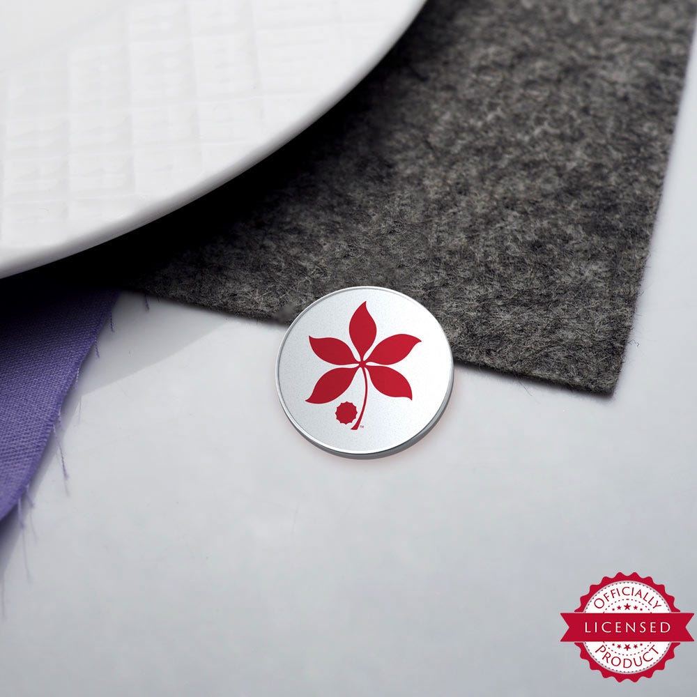 Ohio State University Buckeye Leaf Golf Ball Marker
