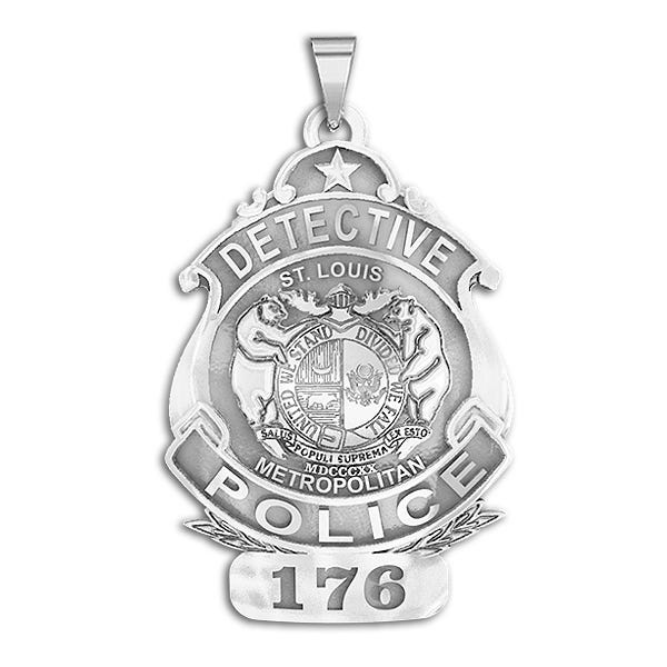 Personalized St Louis Missouri Police Badge with Your Rank, Number & Department