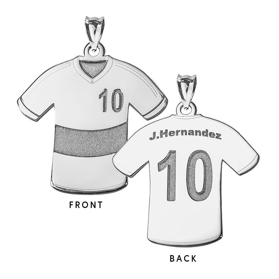 Soccer Jersey Charm or Pendant w/ Name & Number