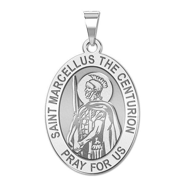 Saint Marcellus the Centurion Oval Religious Medal  "EXCLUSIVE"