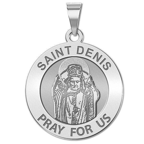 Saint Denis Round Religious Medal