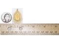 14K Yellow Gold Saint Christopher Church Window Religious Medal