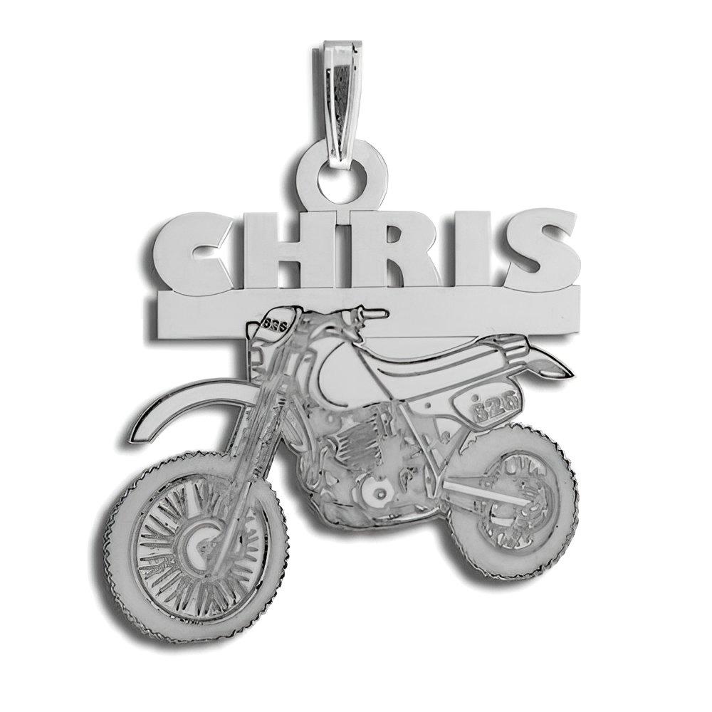 Custom Motorcross Bike Charm or Pendant w/ Name & Number