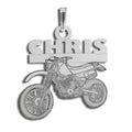 Custom Motorcross Bike Charm or Pendant w/ Name & Number