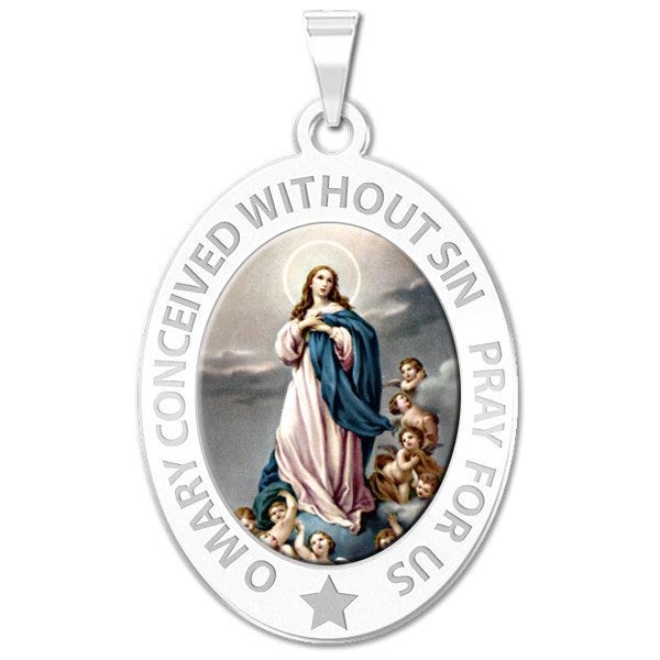 Immaculate Conception Religious Medal  "Color EXCLUSIVE"