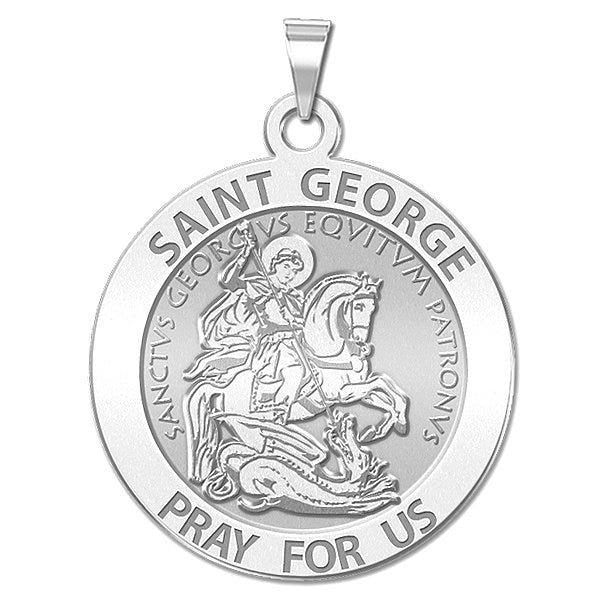 Saint George Round Religious Medal