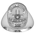 Personalized Los Angeles Police Badge Ring with Number and Rank