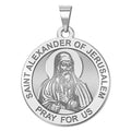 Saint Alexander of Jerusalem Round Religious Medal