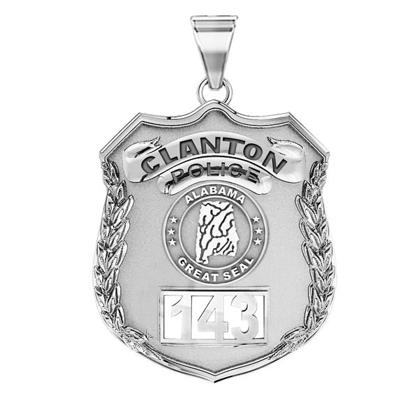 Personalized Clanton, Alabama Police Badge with Your Number