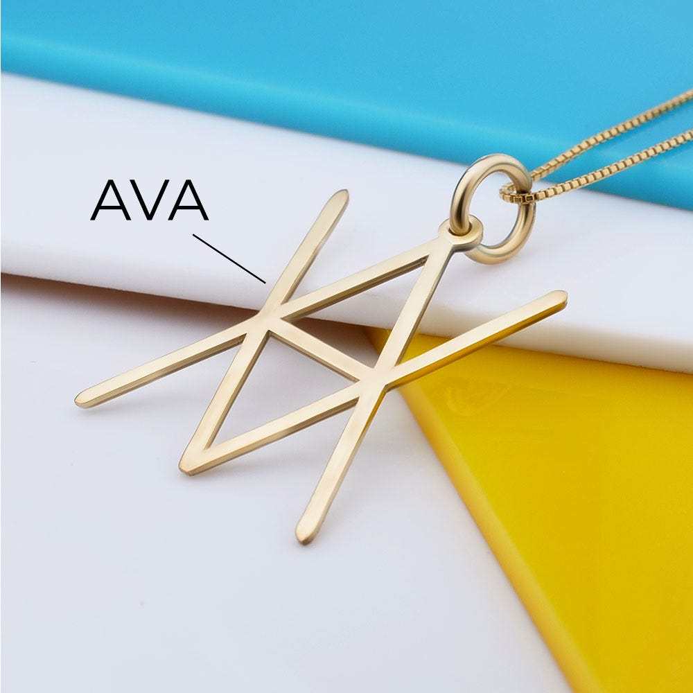 Geometrical Name Necklace