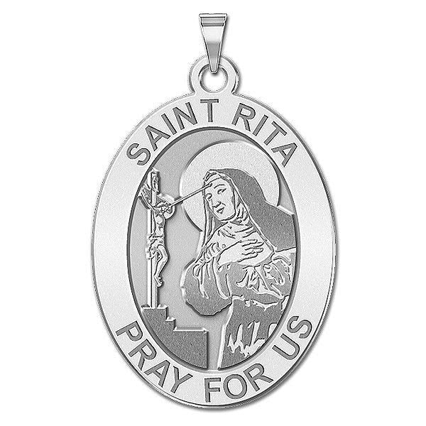Saint Rita Oval Religious Medal