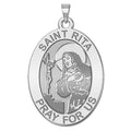 Saint Rita Oval Religious Medal