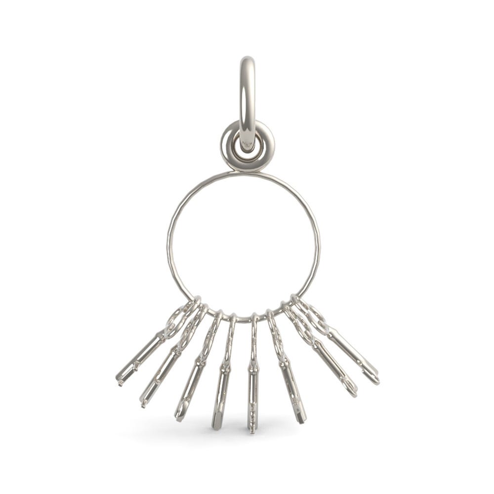 I Love You Skeleton Key Ring Charm