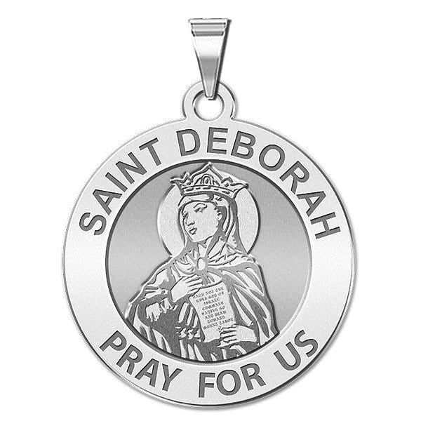 Saint Deborah Round Religious Medal
