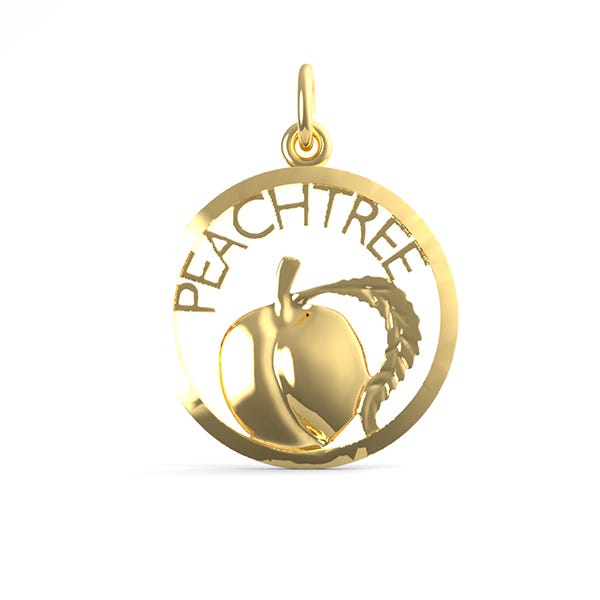 Peachtree Peach Open Disk Charm