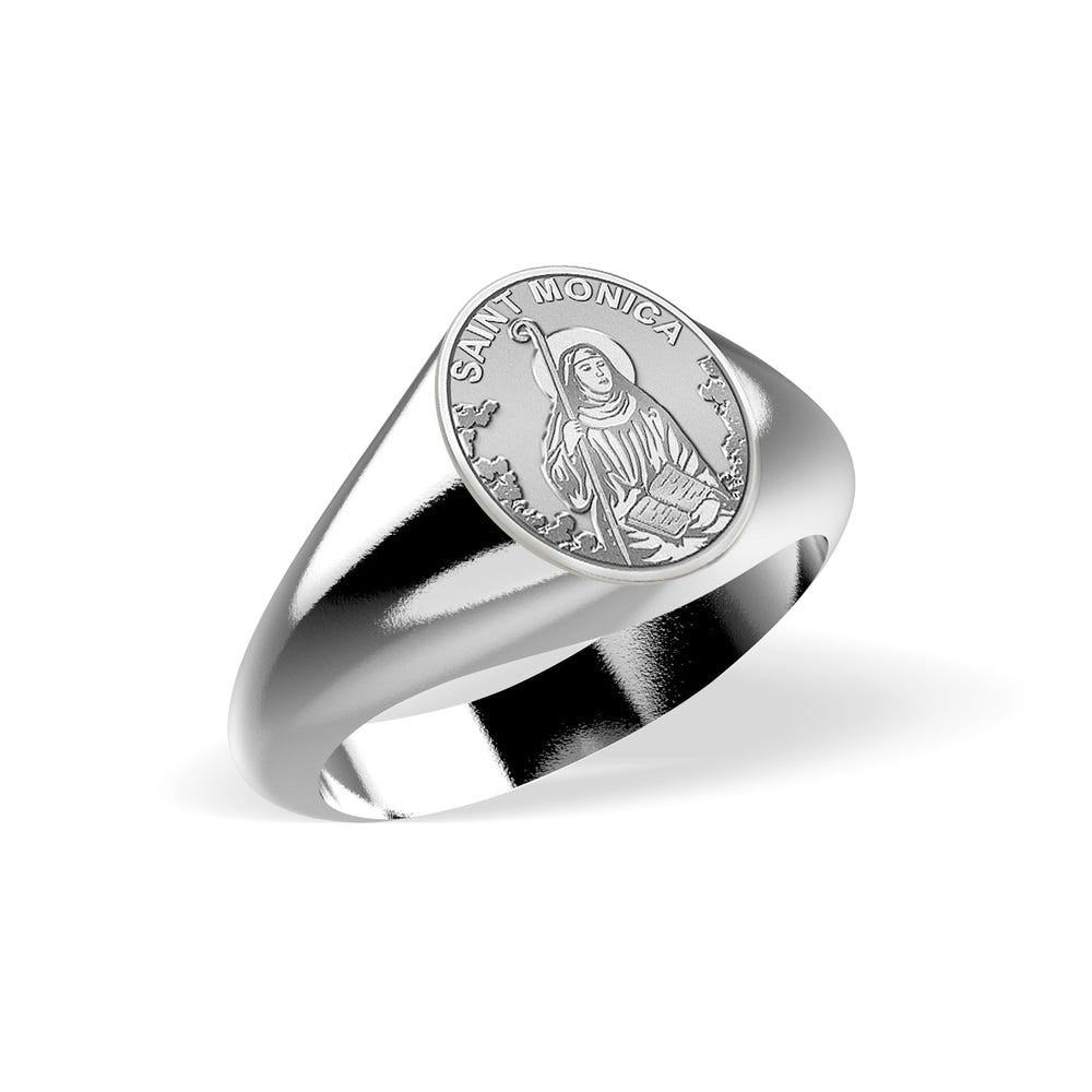 Saint Monica Signet Ring "EXCLUSIVE"