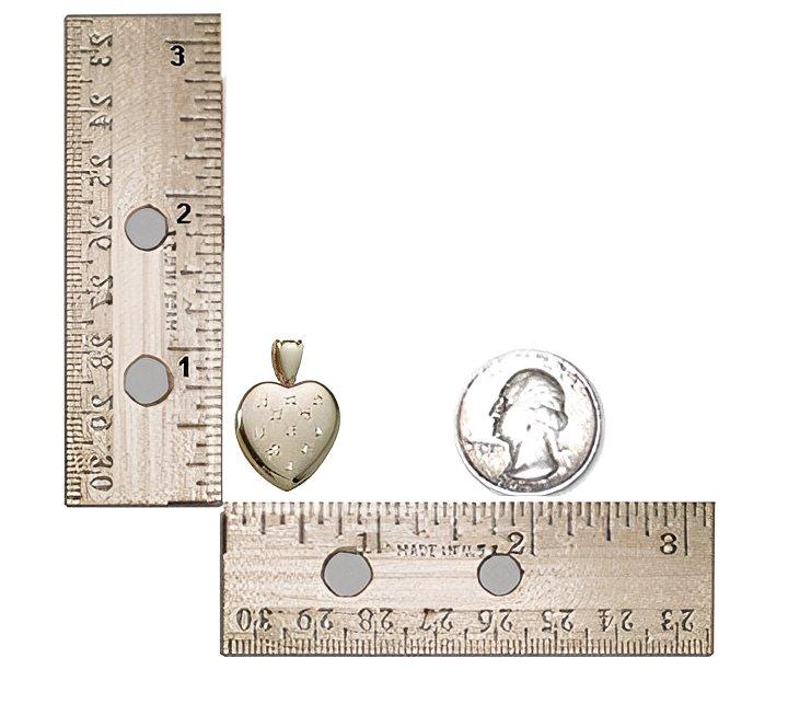 Solid 14K Yellow Gold Premium Weight Diamond Photo Locket