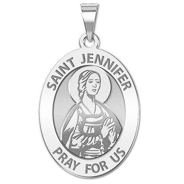 Saint Jennifer Religious Oval Medal