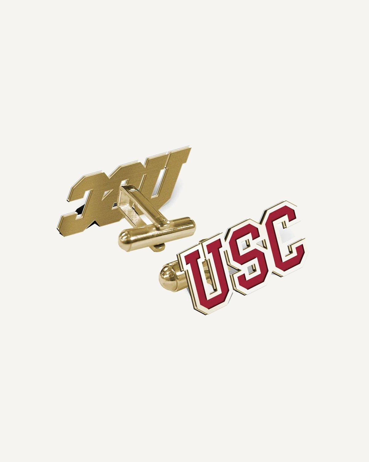 Pair of USC Color Enamel Block Cufflinks