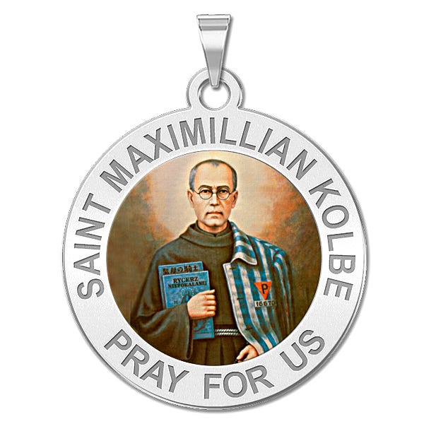 Saint Maximillian Kolbe Religious Color Medal