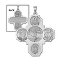 Four Way Cross - Soccer Male Religious Medal  "EXCLUSIVE"