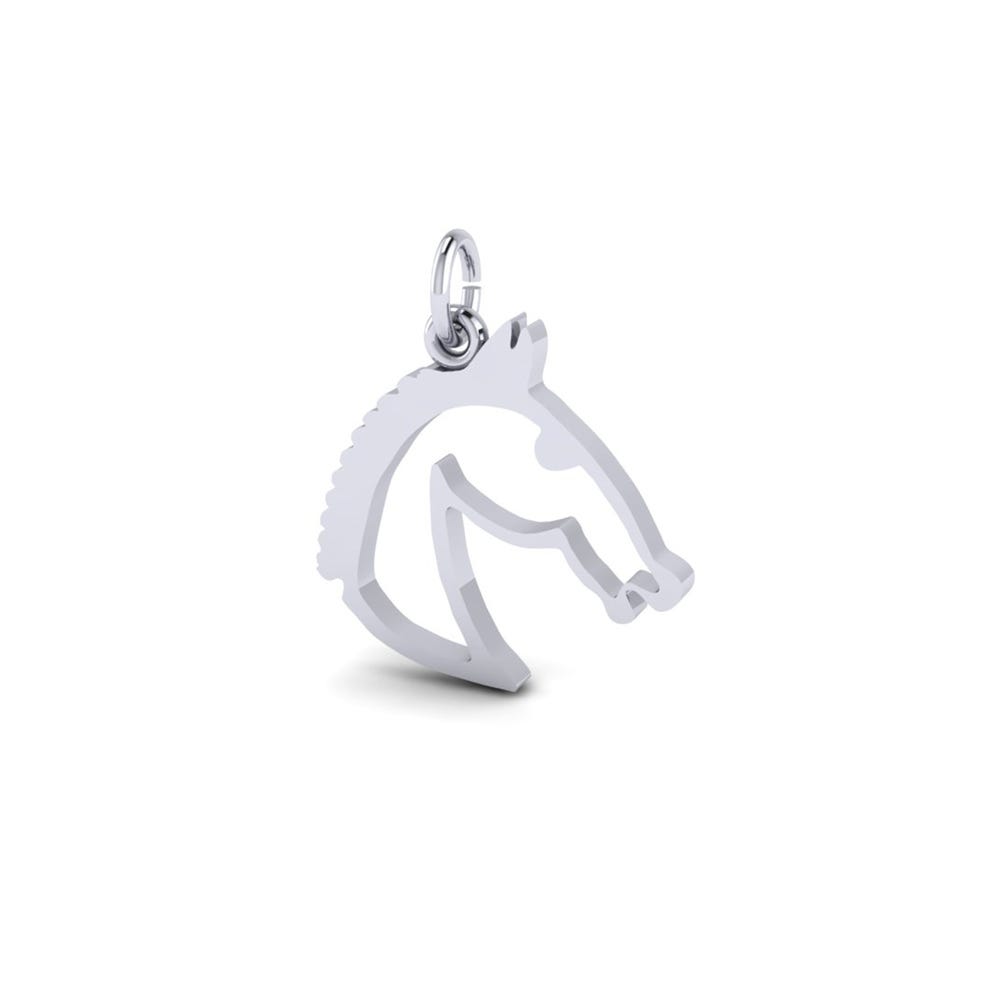 Flat Horse Head Charm