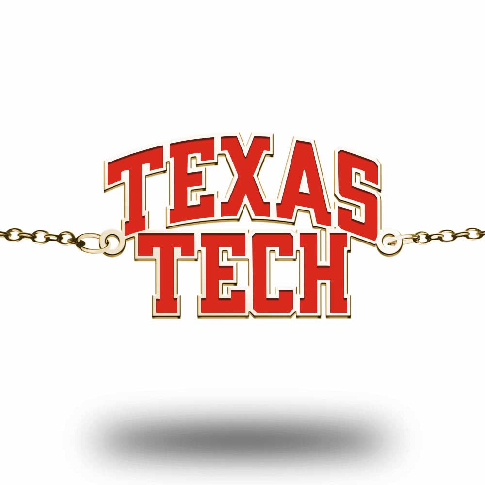 Texas Tech Color Enamel Block Bracelet
