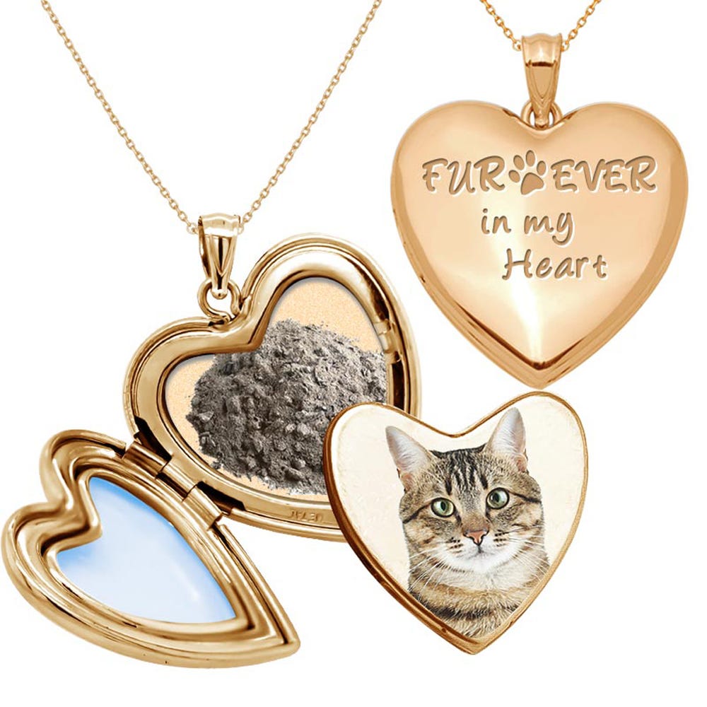 Furever in my Heart Cremation & Hair Photo Locket