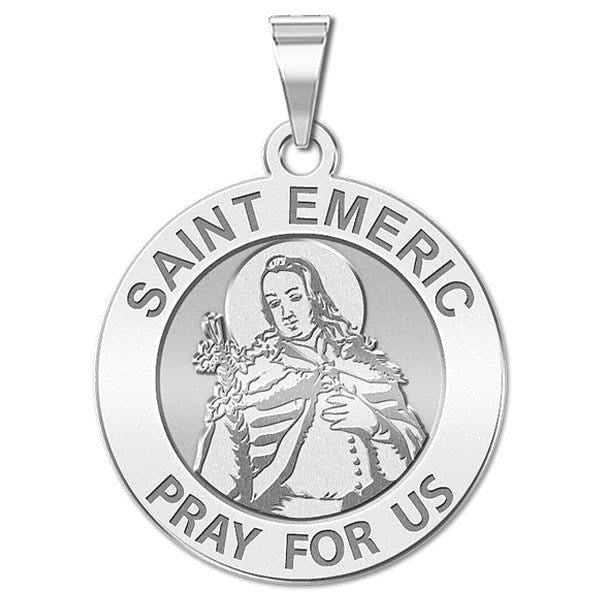 Saint Emeric Round Religious Medal - "EXCLUSIVE"