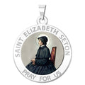 Saint Elizabeth Seton Round Religious Medal "Color EXCLUSIVE"