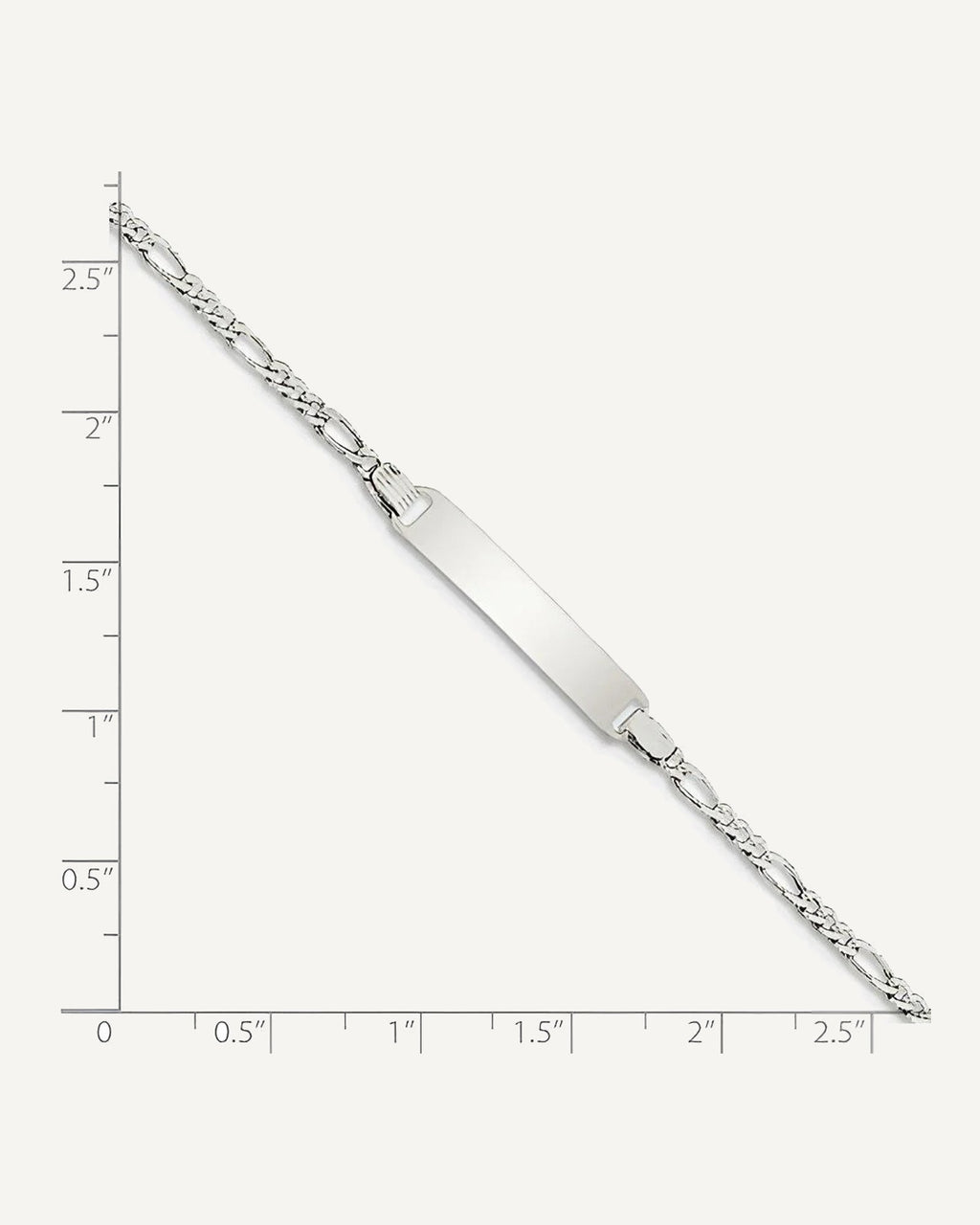 Custom Engraved Sterling Silver Children's Figaro Link ID Bracelet