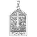 The 14 Holy Helpers Pentagon Shaped Religious Medal
