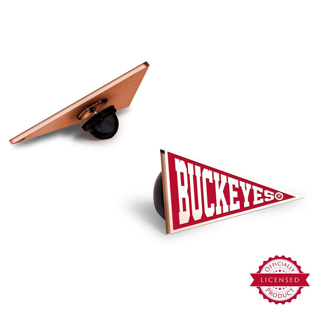 Buckeyes Color Enamel Flag Pin