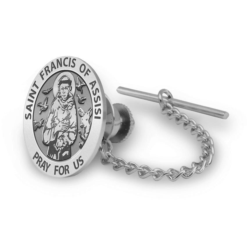 Saint Francis of Assisi Religious Tie Tack  "EXCLUSIVE"