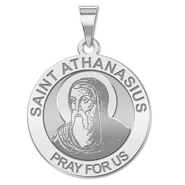 Saint Athanasius Round Religious Medal