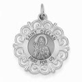 Saint Declan Round Filigree Religious Medal  "EXCLUSIVE"
