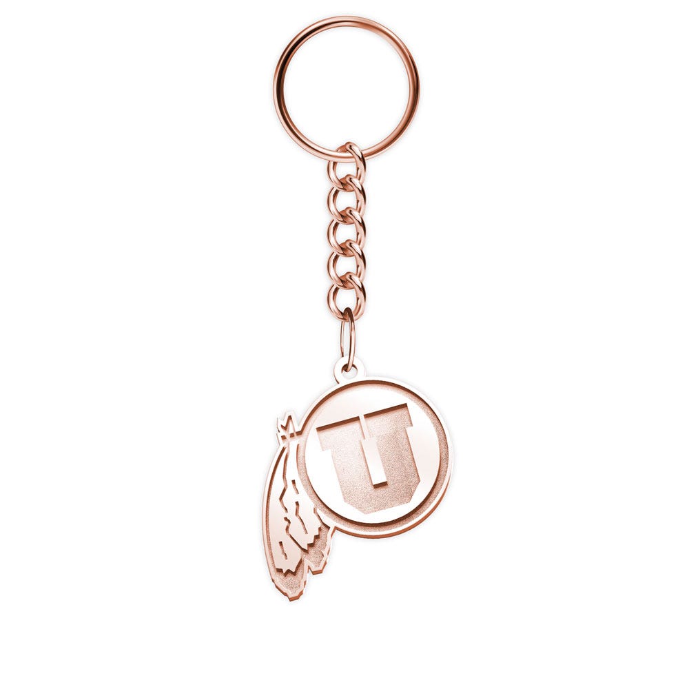 University of Utah Feathered U Keychain