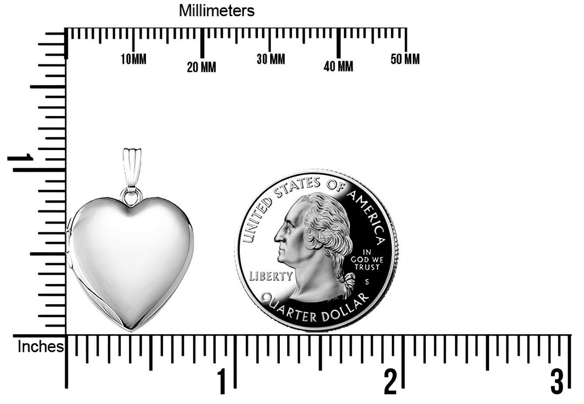 Silver Heart Photo Locket