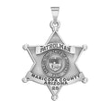 Personalized 6-Point Star Arizona Sheriff Badge with Rank, Number & Dept.