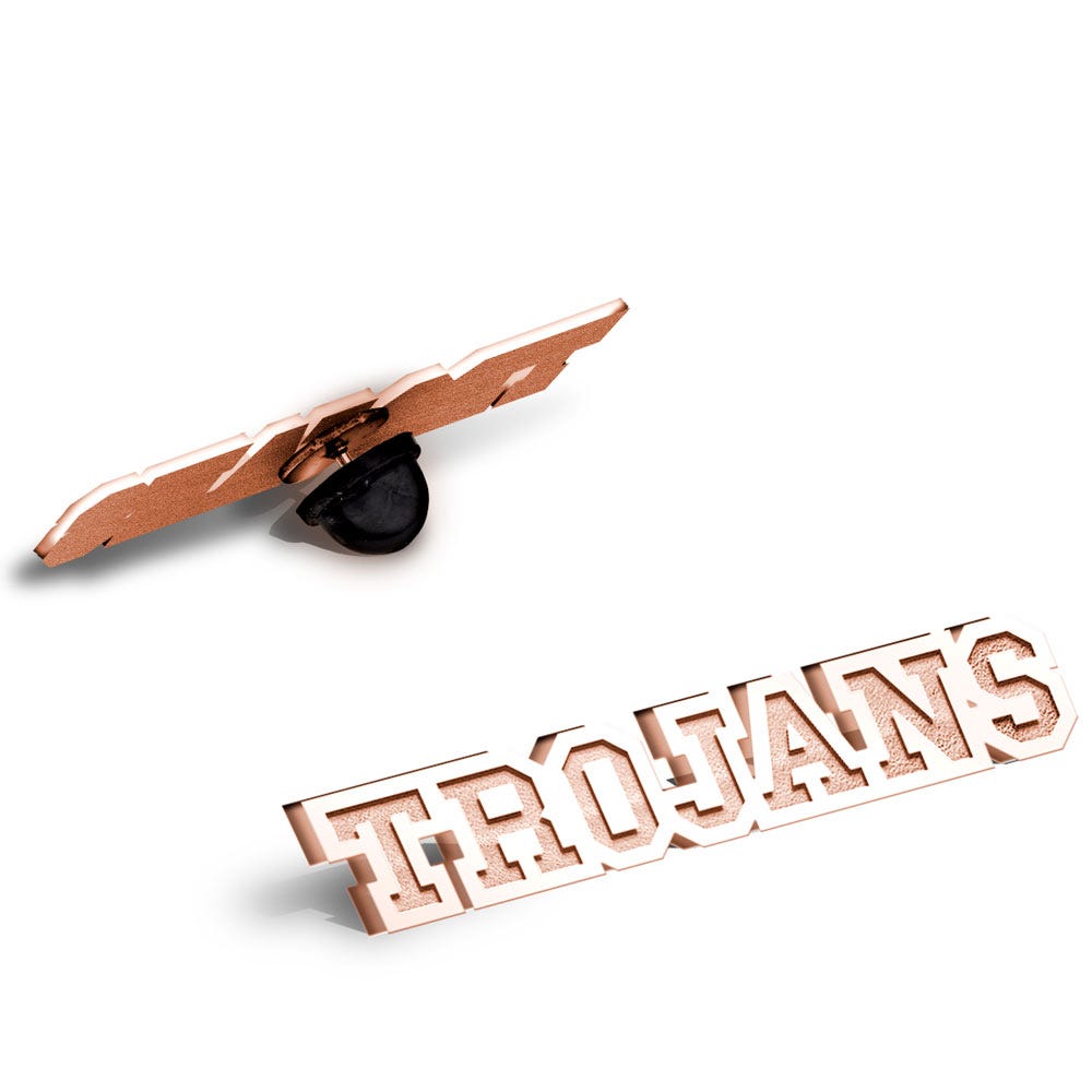 USC Block Trojans Pin