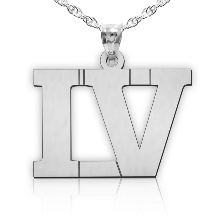 Exclusive Roman Numeral Number Pendant