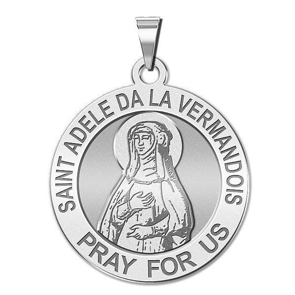 Saint Adele De La Vermandois Round Religous Medal - "EXCLUSIVE"